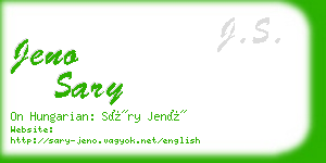 jeno sary business card